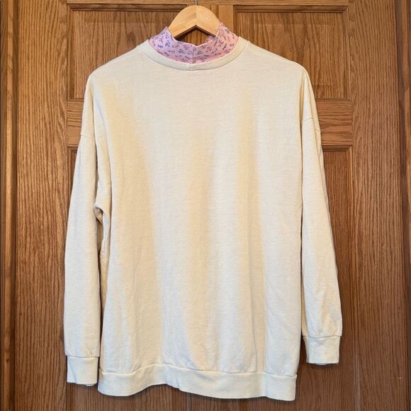 ACT III Vintage Puff Print Mock Neck Cat Cottagecore Sweatshirt - Picture 4 of 9